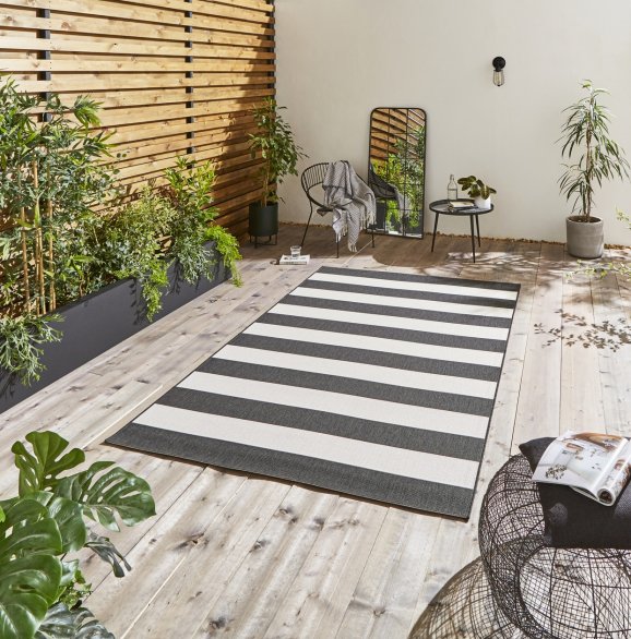 Santa Monica Black/White 48644 Rug
