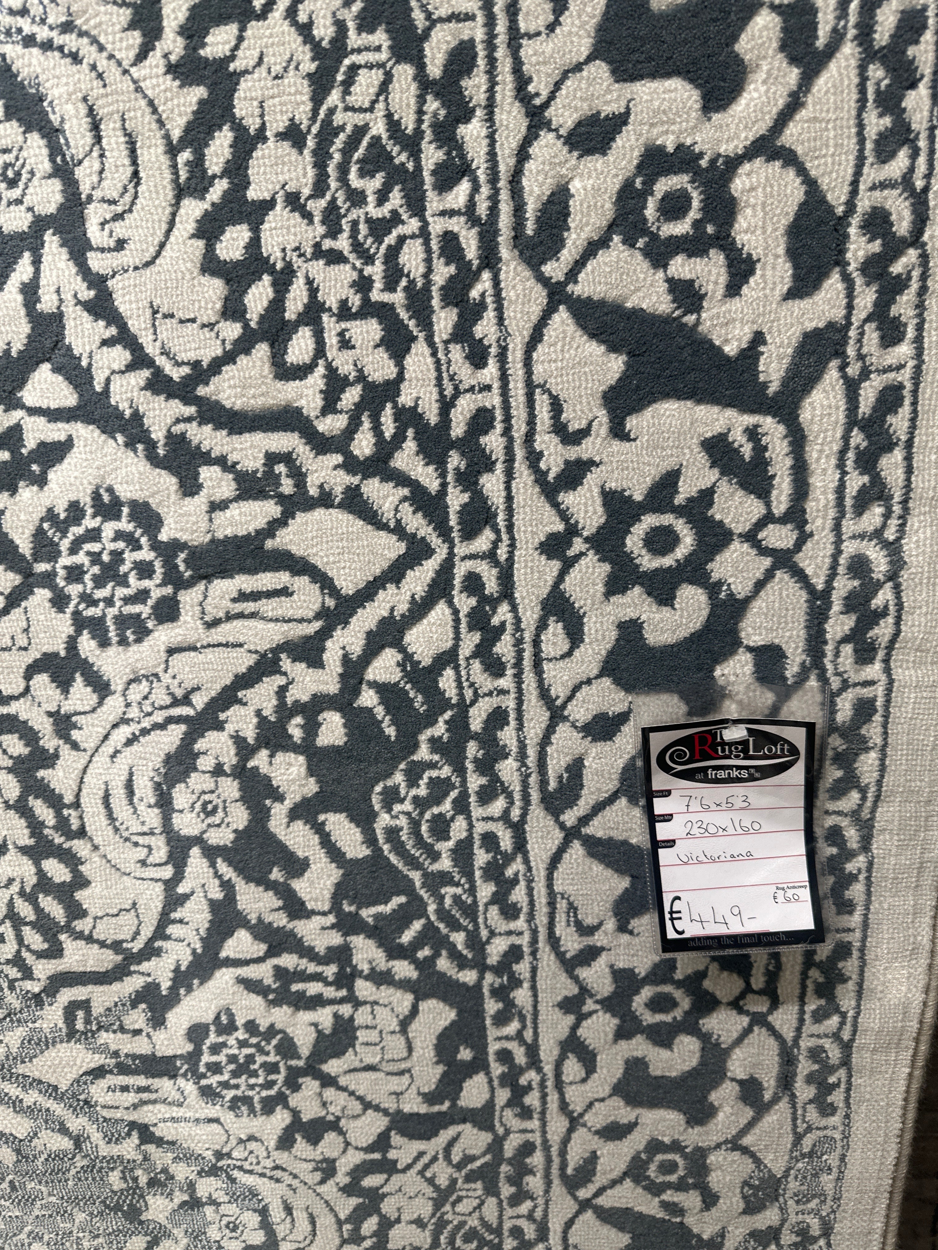 Victoriana Damask Denim/Grey Mist