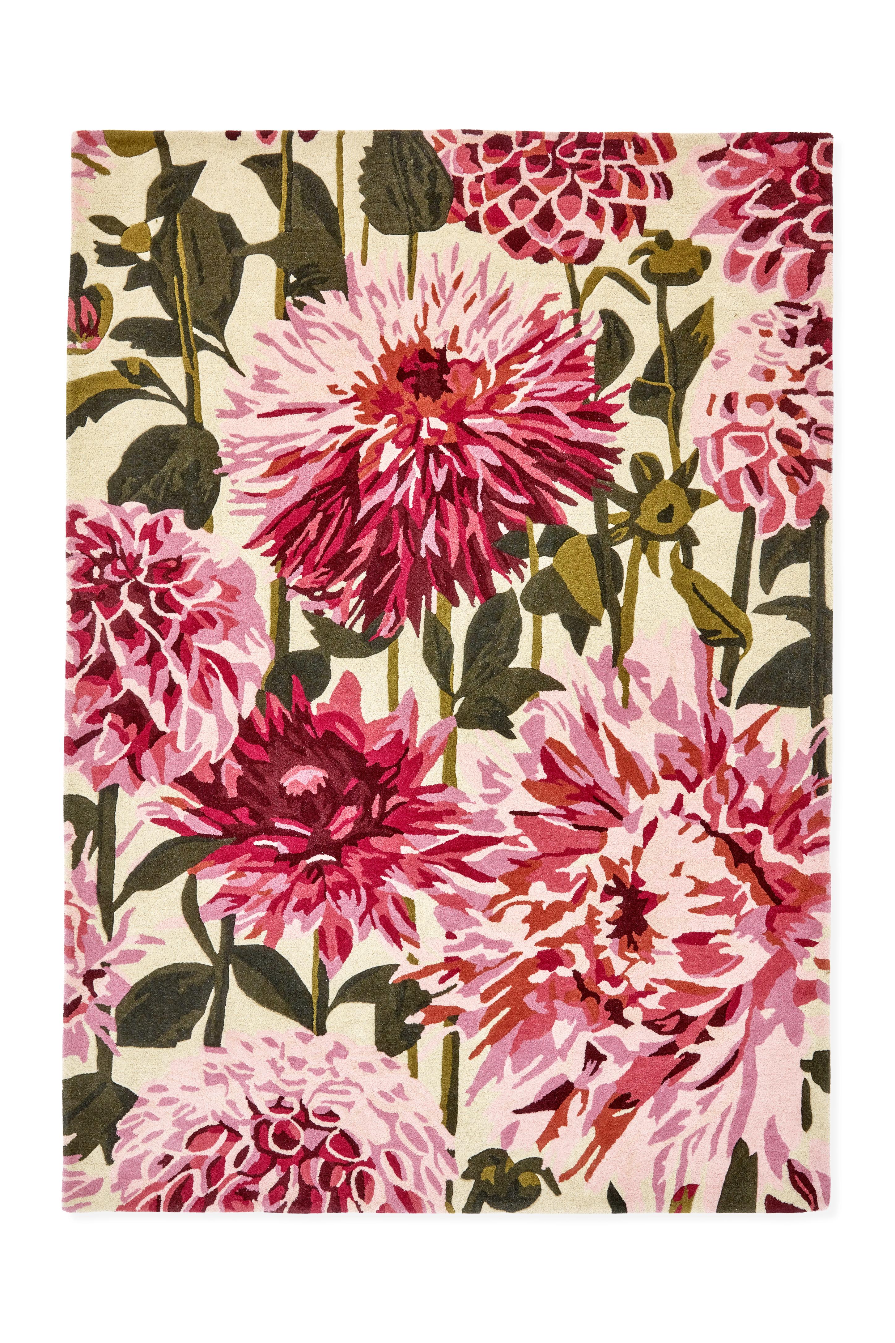 Dahlia fuchsia-palm (142402) Rug