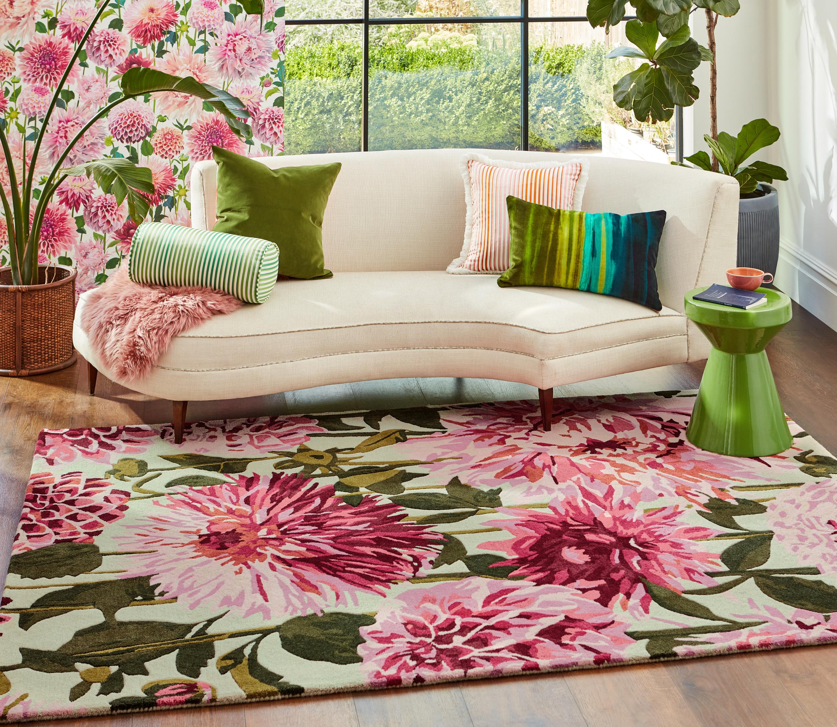 Dahlia fuchsia-palm (142402) Rug
