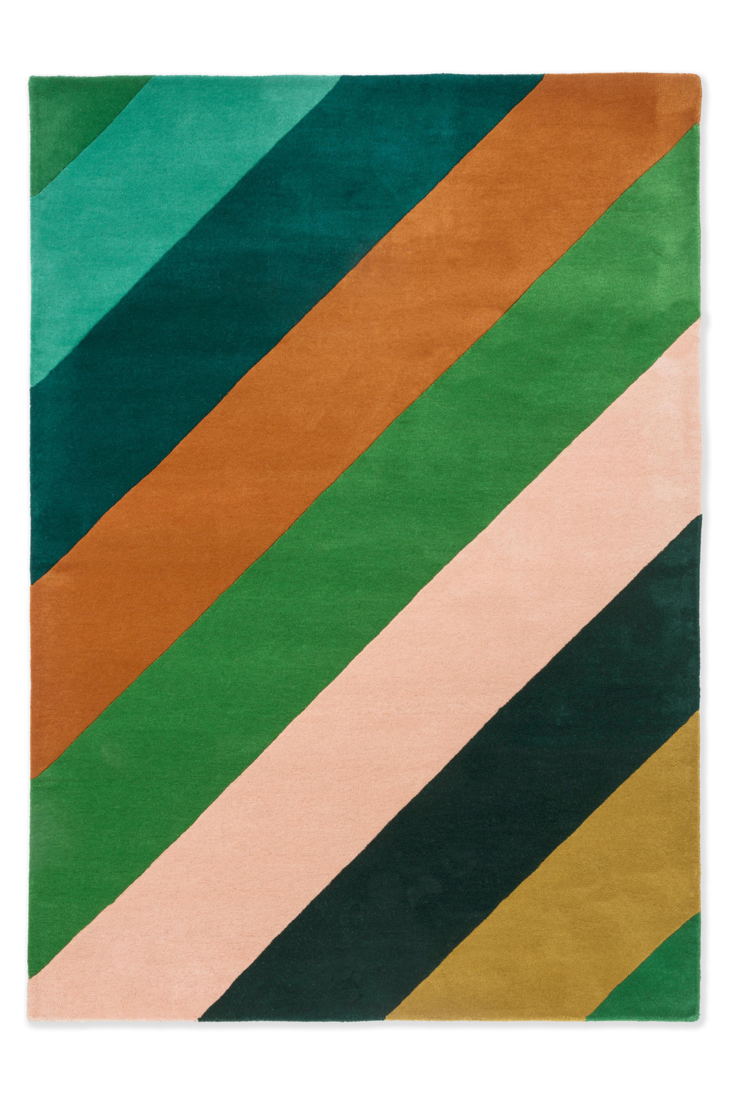 Sherbet Stripe emerald/amber (144417) Rug