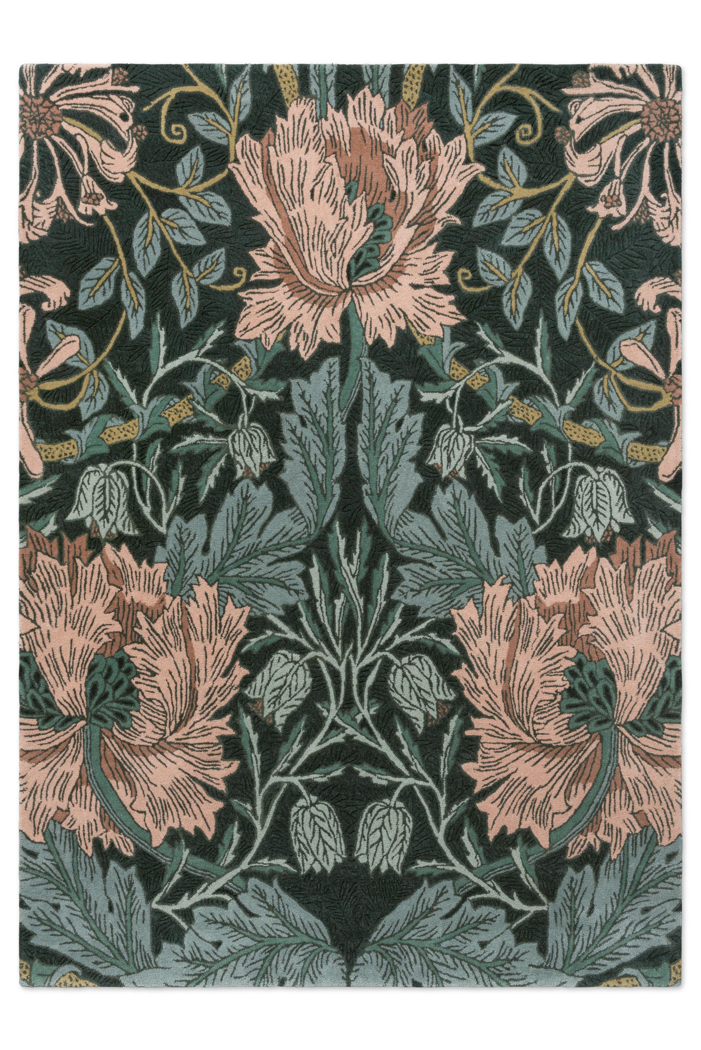 Honeysuckle & Tulip teal (130407)