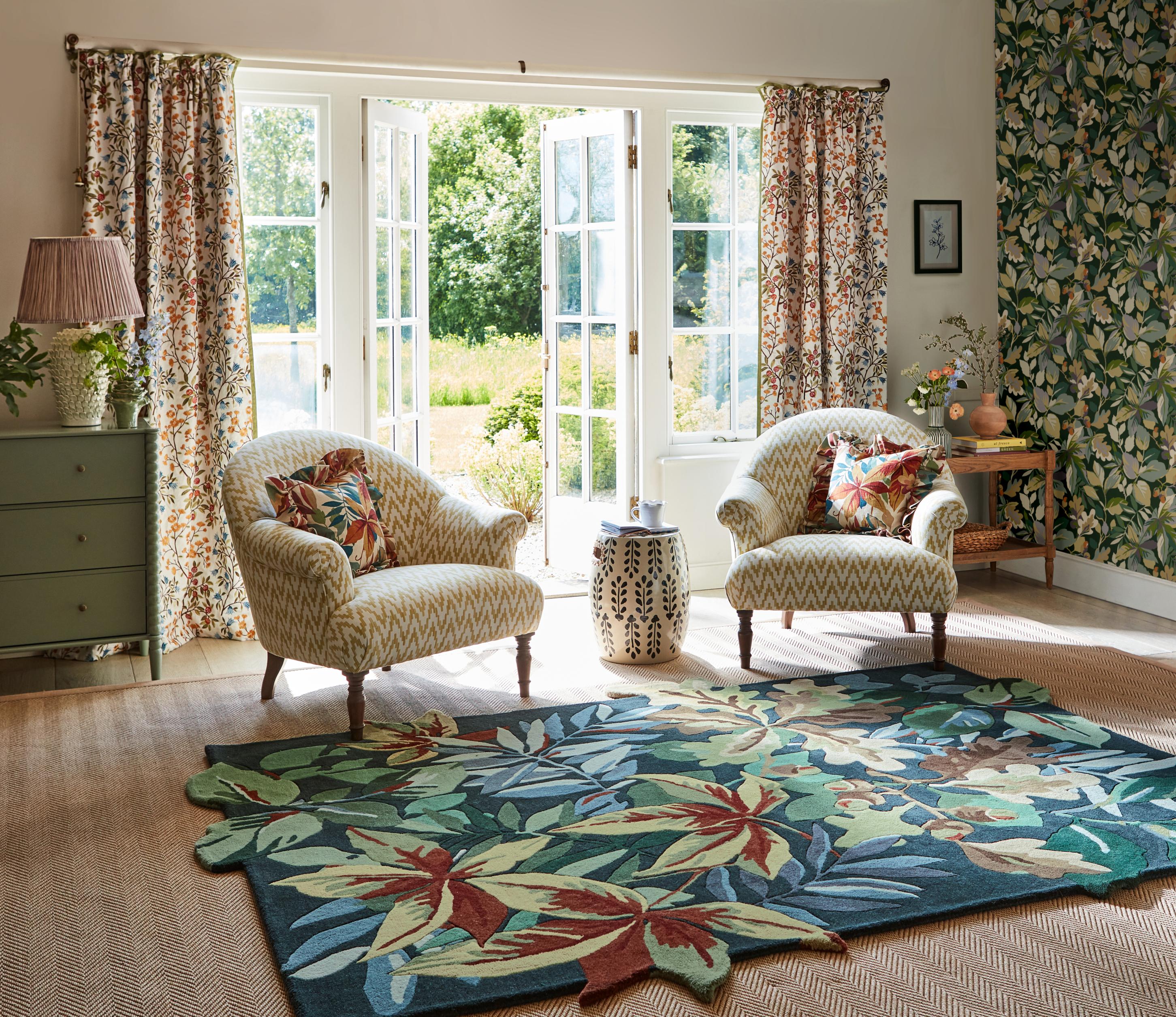 Robins wood forest green (146508) Rug