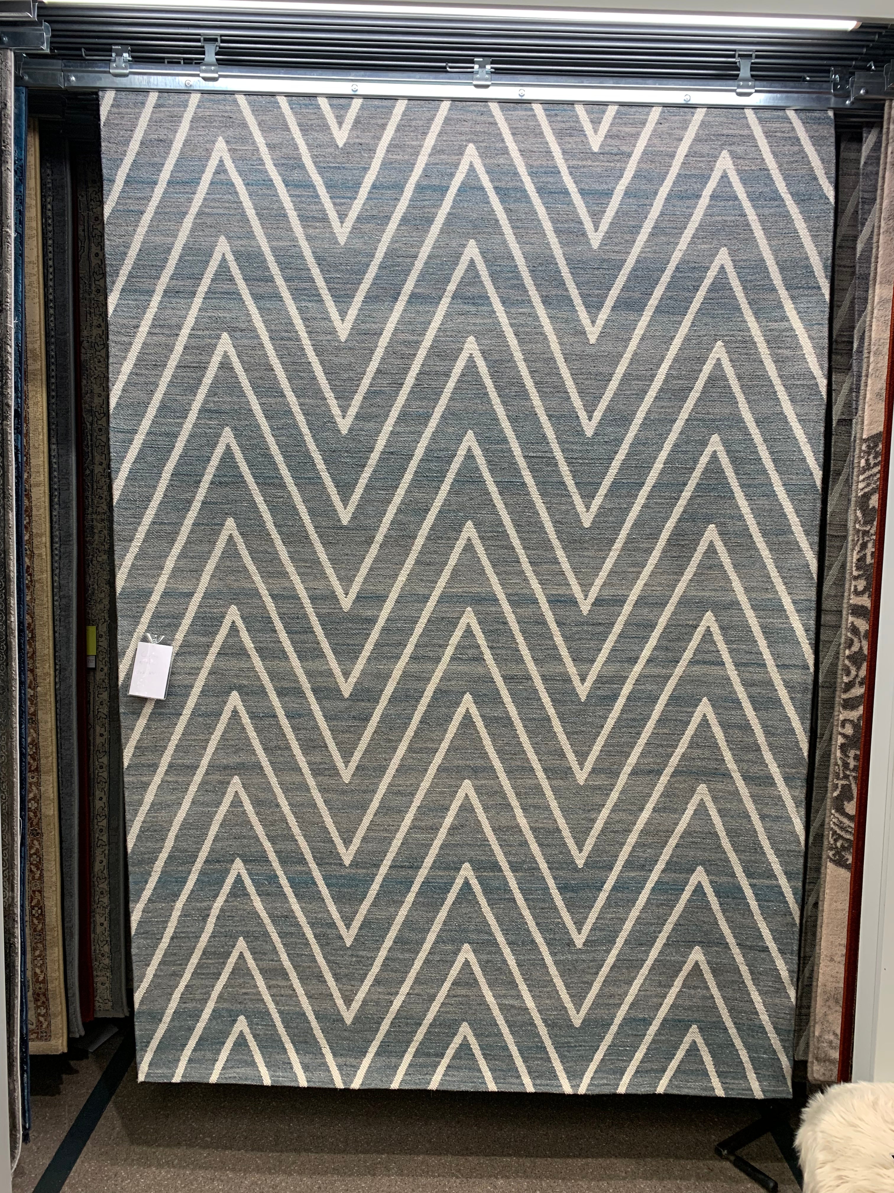 Naples Chevron Teal Rug