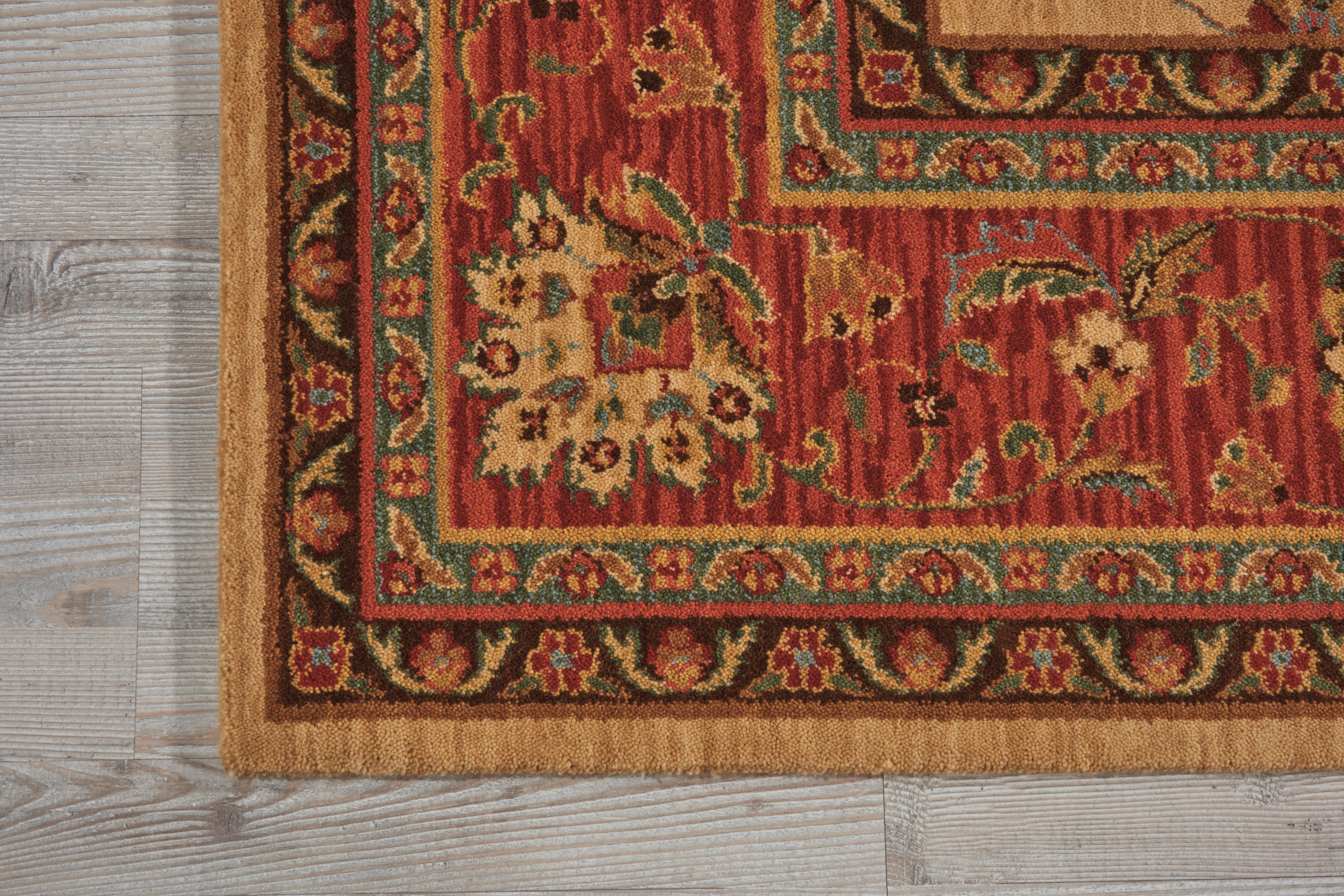 Living Treasures LI04-Ivory Red Rug