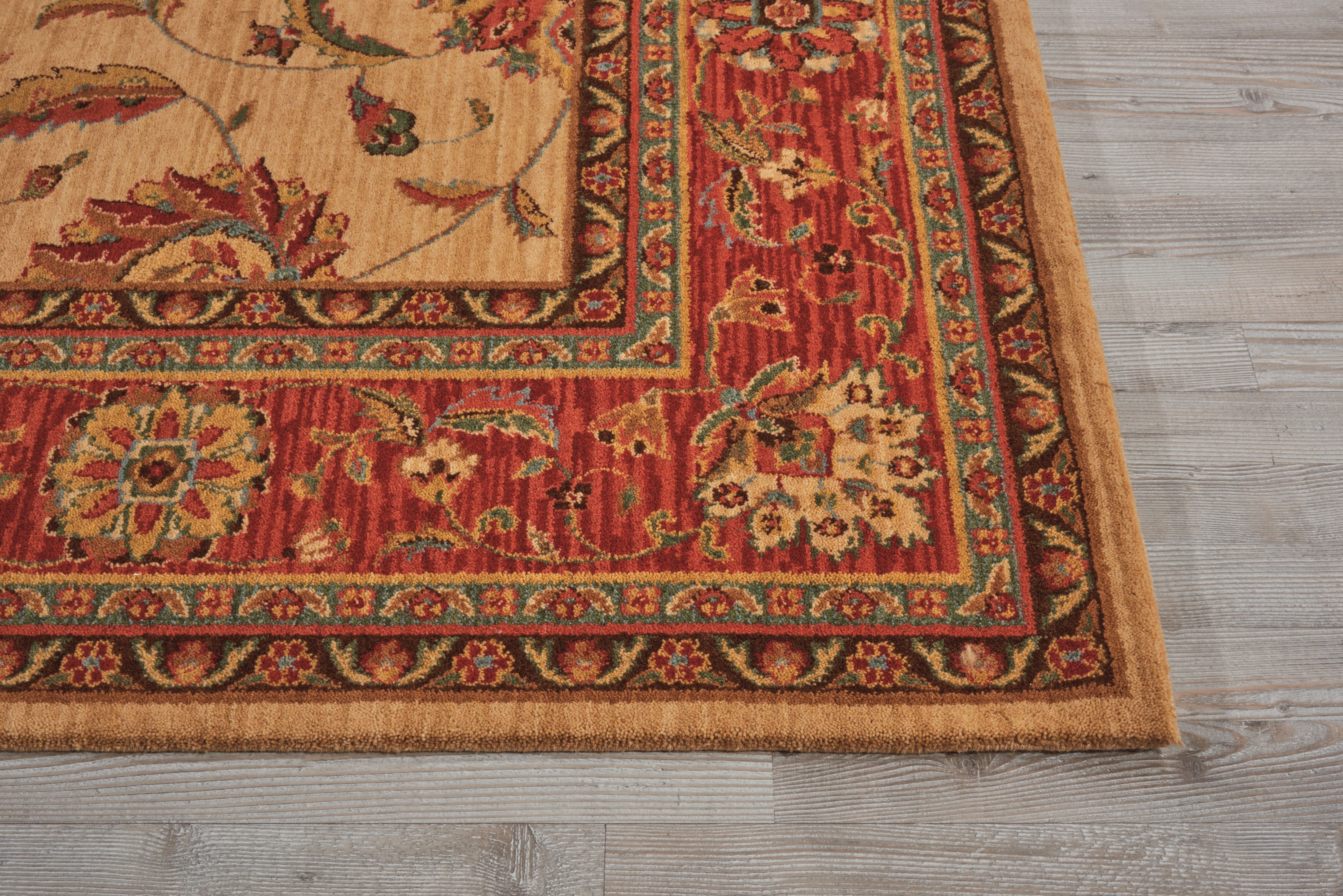 Living Treasures LI04-Ivory Red Rug