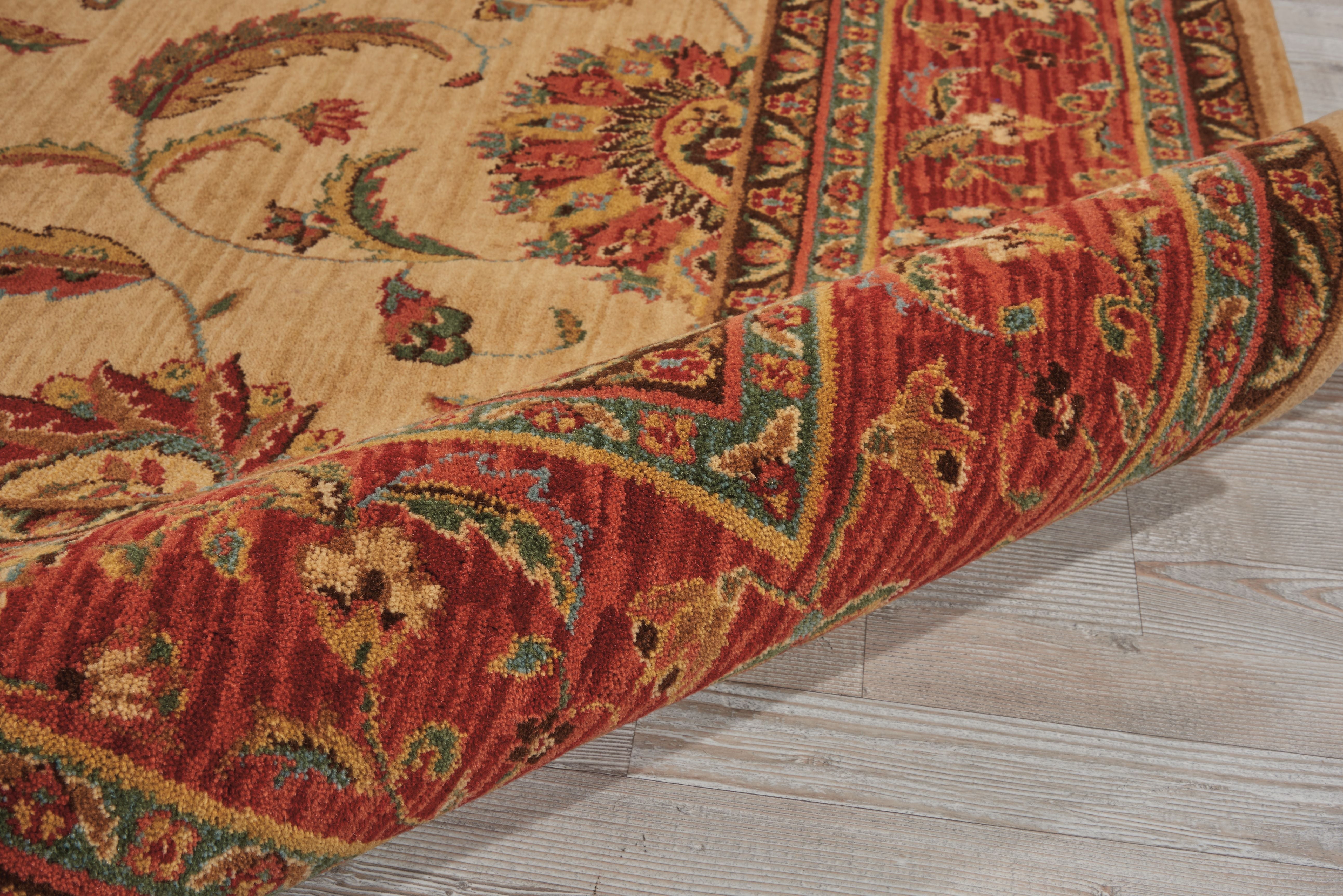 Living Treasures LI04-Ivory Red Rug
