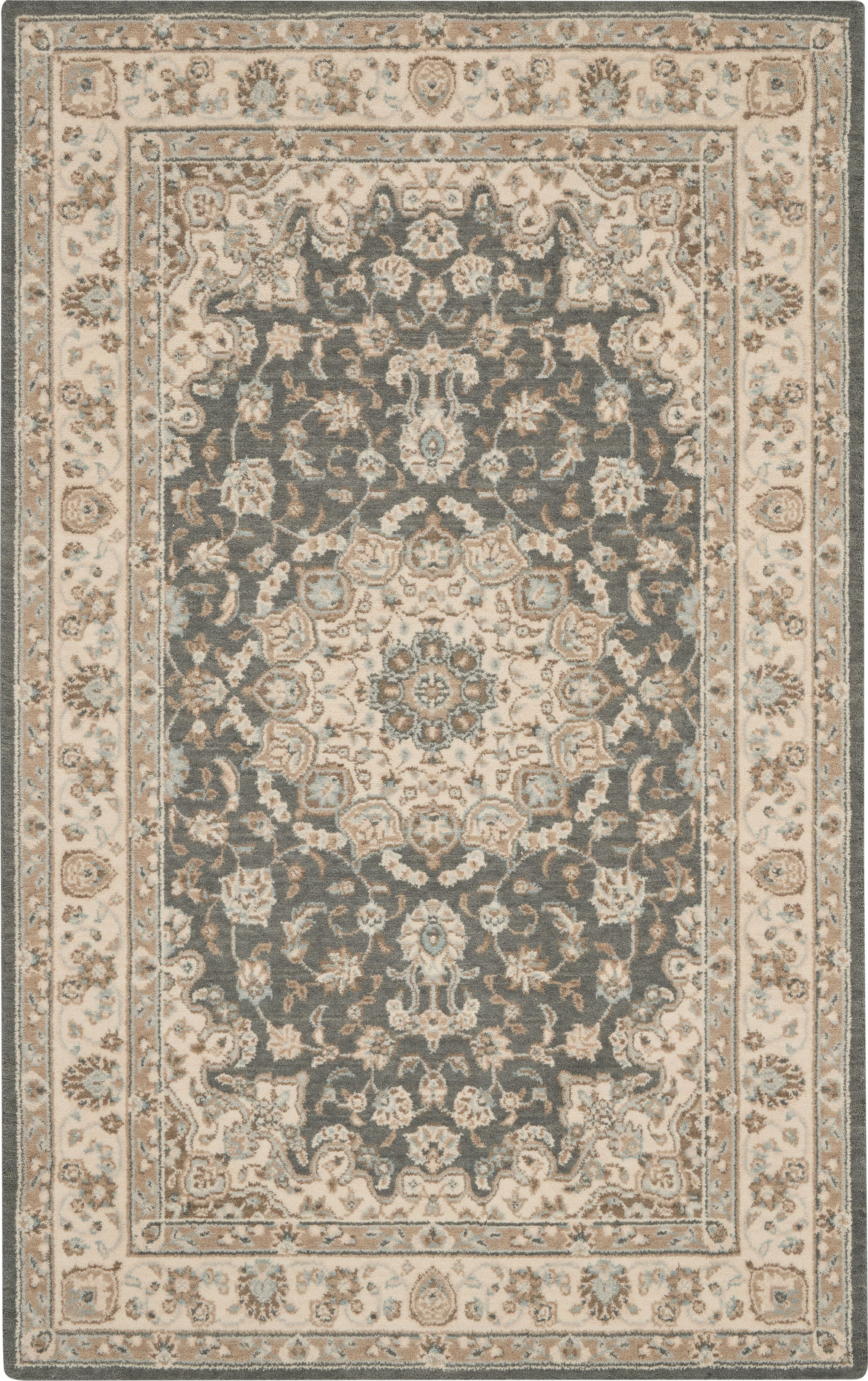 Living Treasures LI15-Grey Ivory Rug