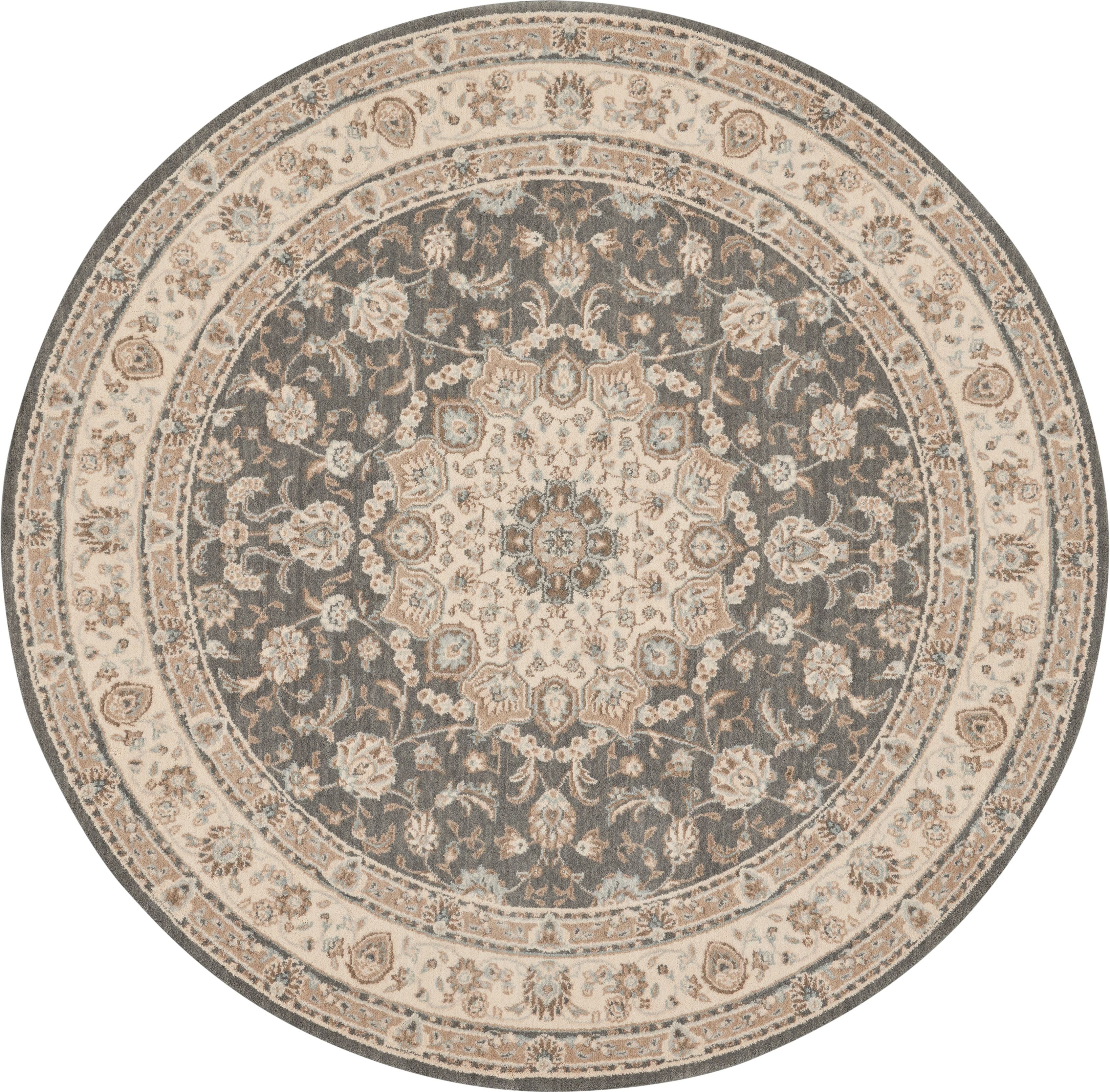 Living Treasures LI15-Grey Ivory Rug