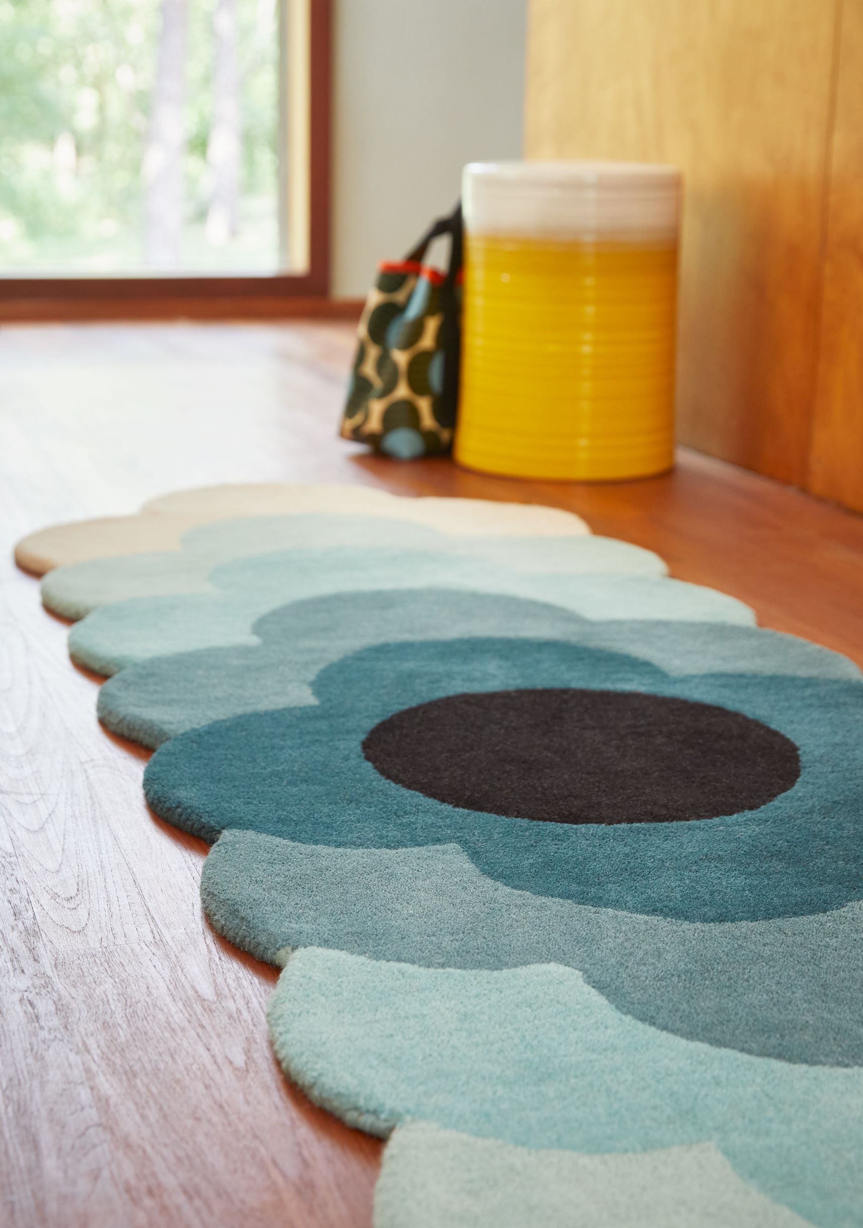 Optical Flower Teal 061207 Rug