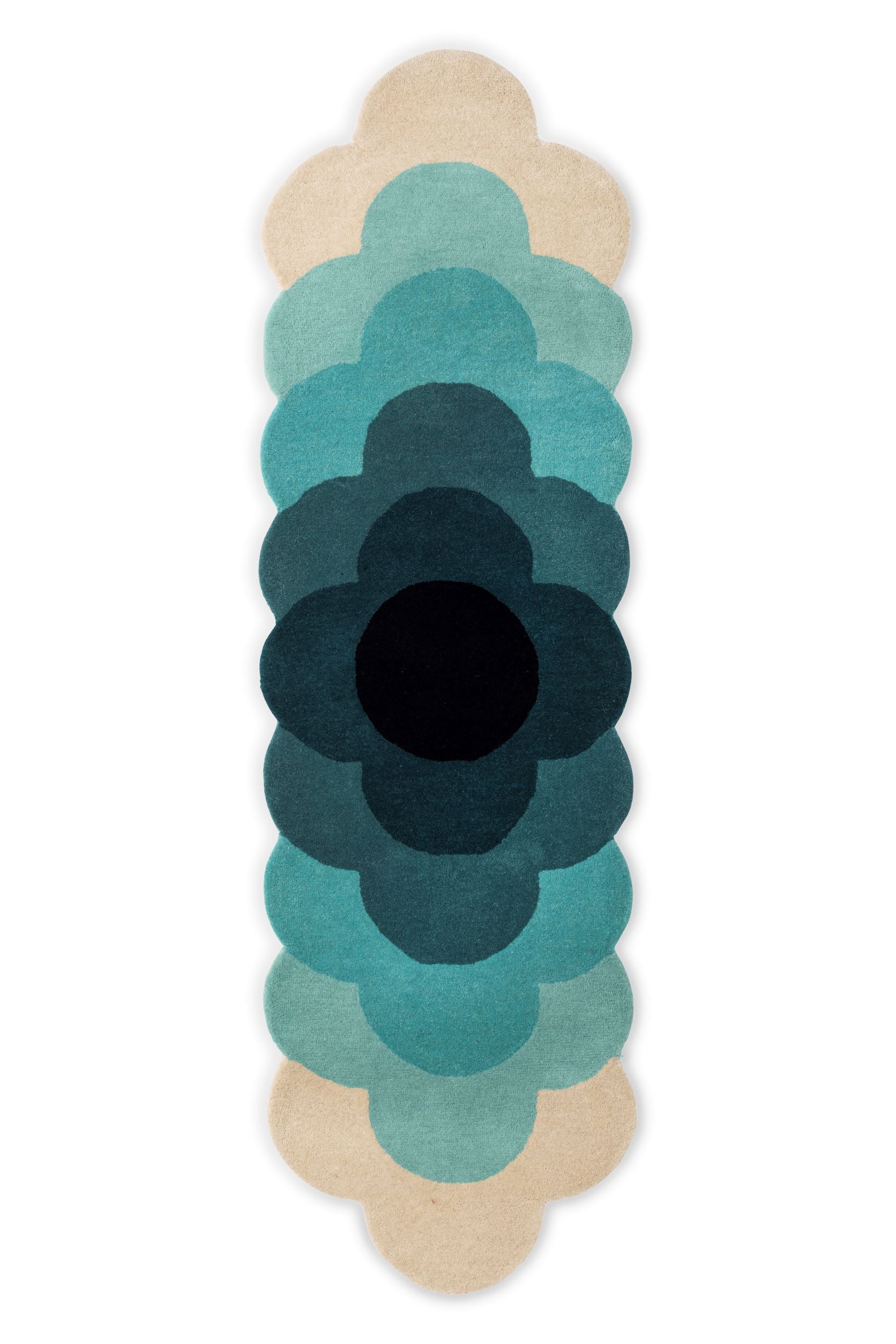 Optical Flower Teal 061207 Rug