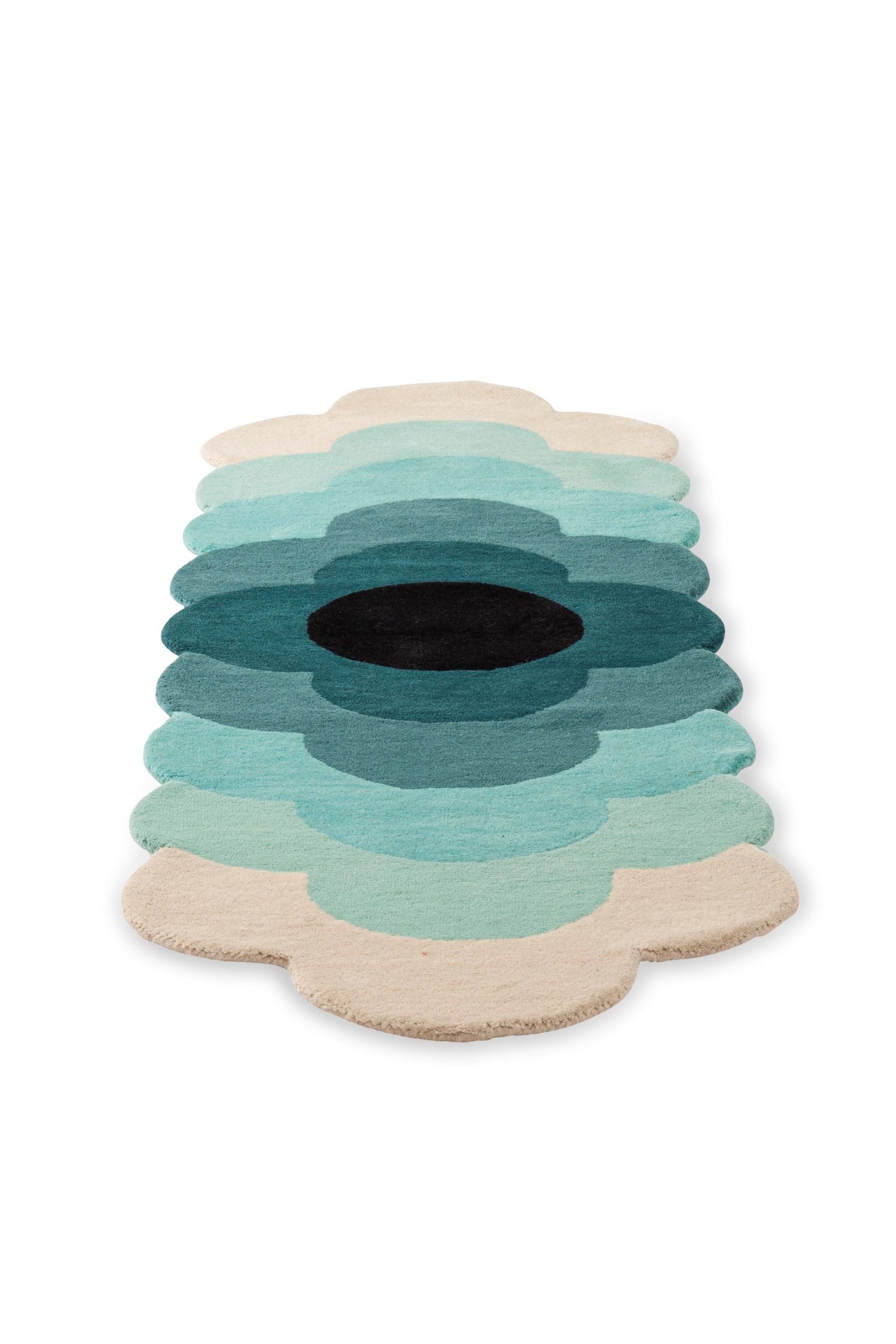 Optical Flower Teal 061207 Rug