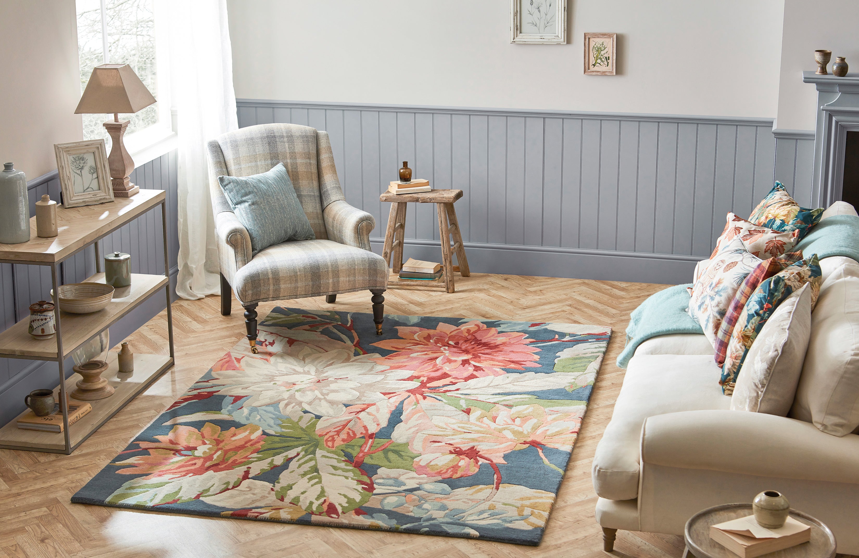 Sanderson Dahlia & Rosehip Teal (050608) Rug