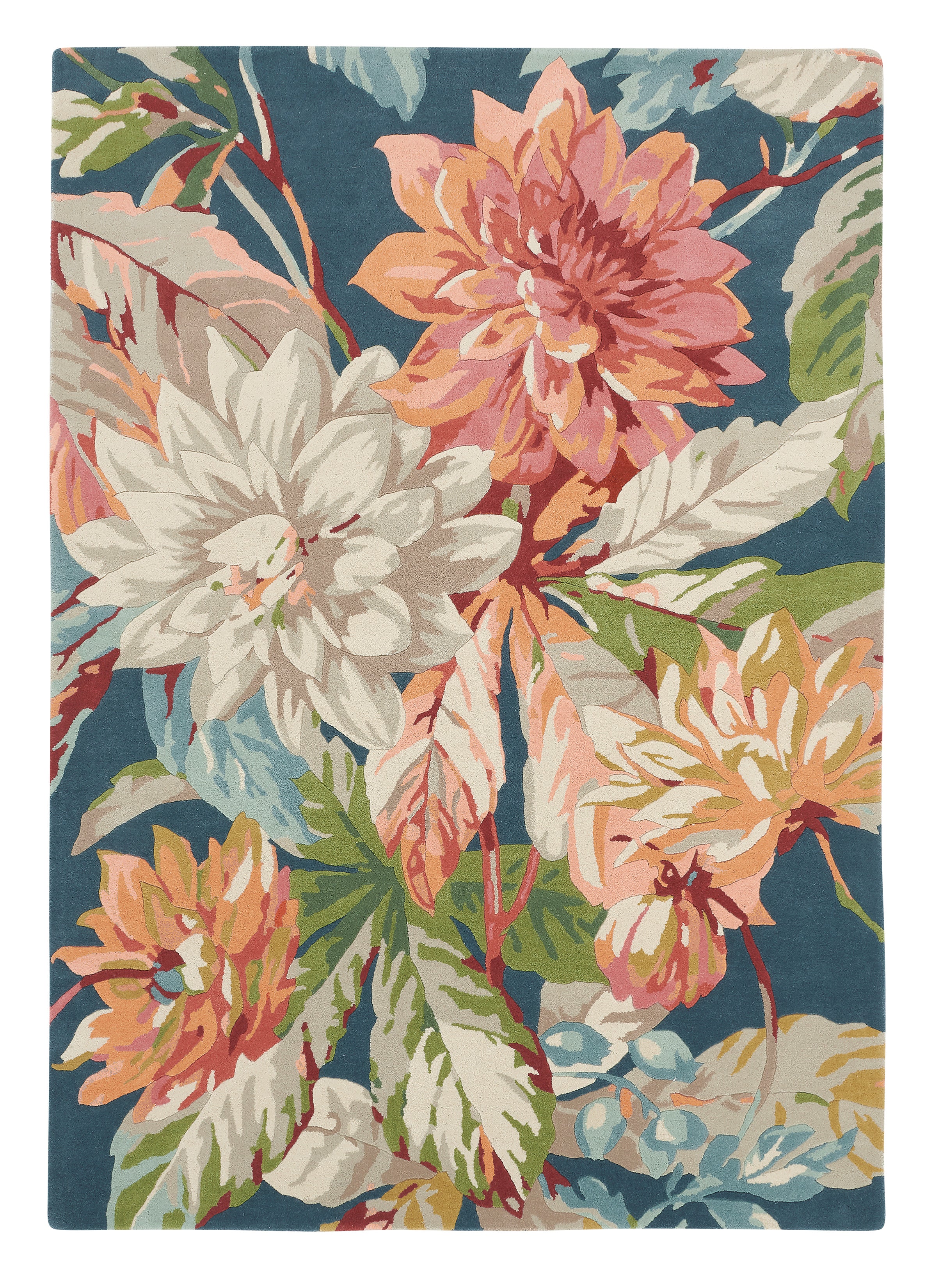 Sanderson Dahlia & Rosehip Teal (050608) Rug