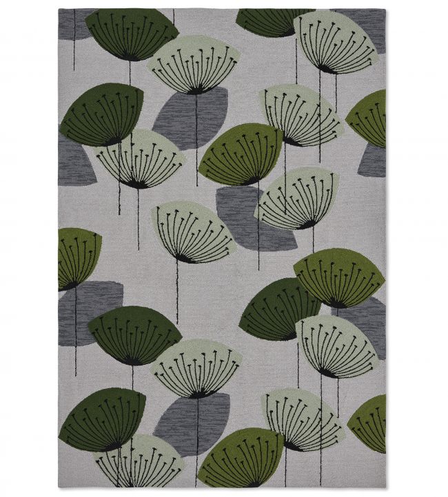 Sanderson Dandelions Clocks Botanical Green 445807 Rug