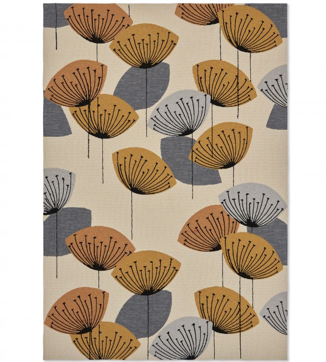 Sanderson Dandelions Clocks Ochre/Silver 445803 Rug