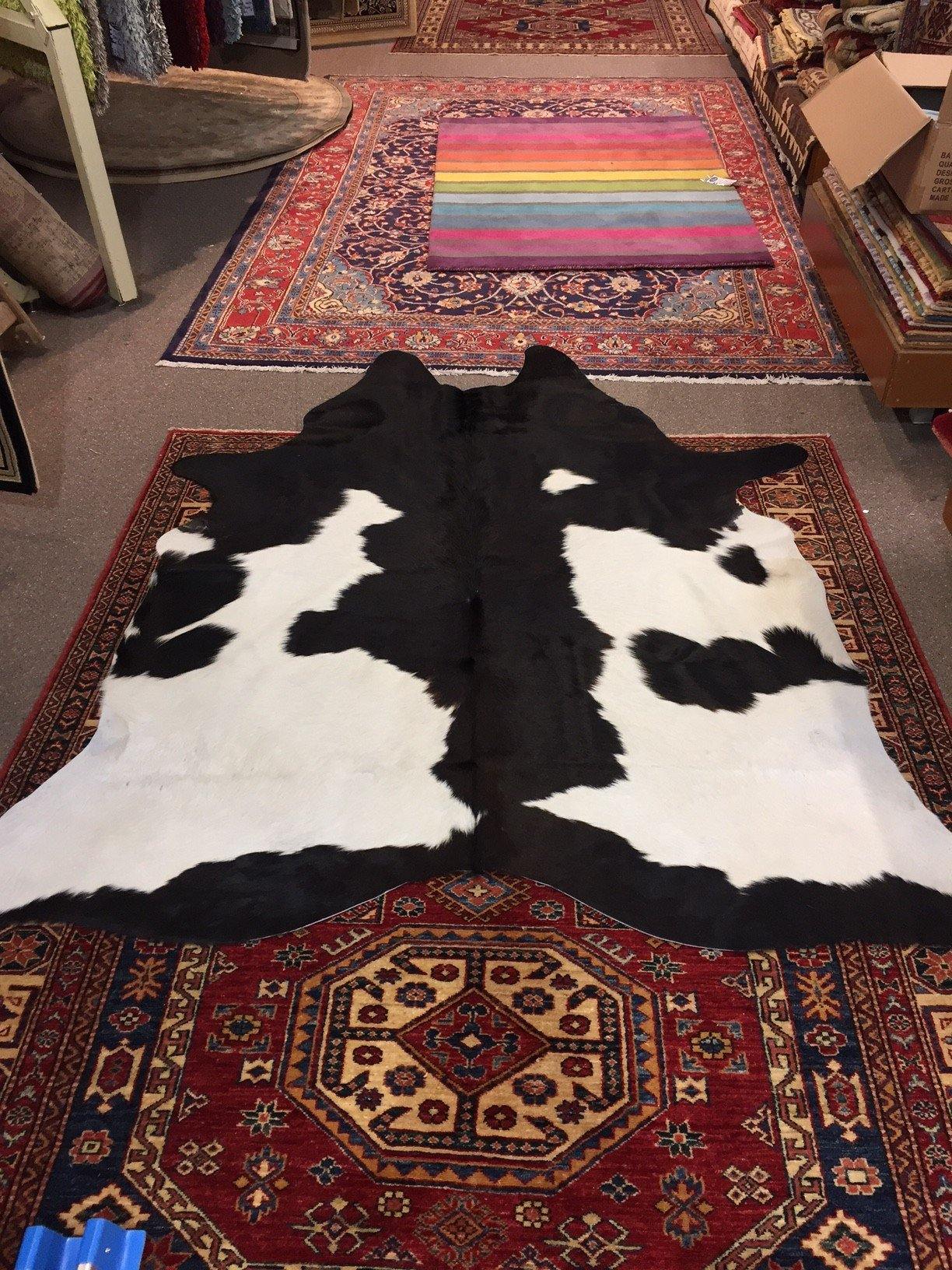 Medium Black/White Cow Hide - The Rug Loft rugs ireland