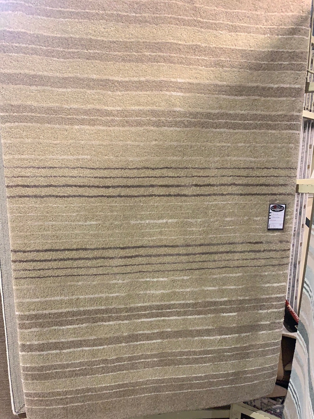 Multistripe Beige/Silver Rug