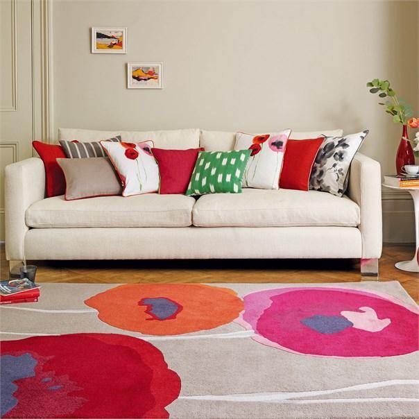 Poppies Red/Orange 45700 - The Rug Loft rugs ireland
